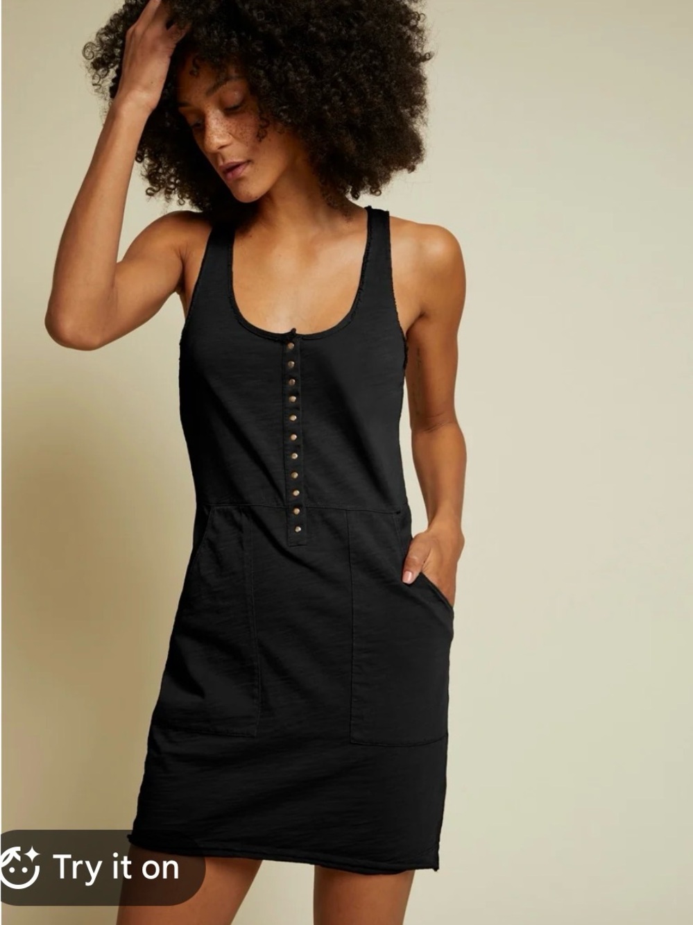 NWOT Nation LTD Sleeveless Black Neda Utility Pocket Tank Dress Size XS